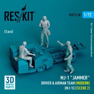 MJ-1 Jammer Driver & airman team (Modern) (MJ-1C) (scene 2) (3 pcs) (3D Printed) · RSK RSF720030 · ResKit Models · 1:72 MJ-1 Jammer Driver & airman team (Modern) (MJ-1C) (scene 2) (3 pcs) (3D Printed) · RSK RSF720030 · ResKit Models · 1:72