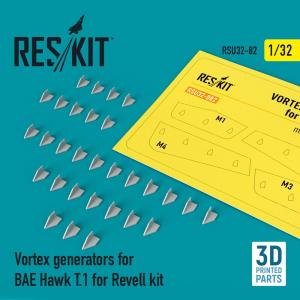 Vortex generators for BAE Hawk T.1 [Revell] (3D Printed) &middot; RSK RSU320082 &middot;  ResKit Models &middot; 1:32