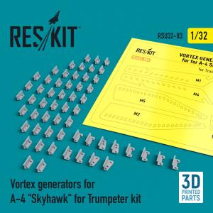 Vortex generators for A-4 Skyhawk [Trumpeter] (3D Printed) &middot; RSK RSU320083 &middot;  ResKit Models &middot; 1:32