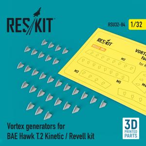 Vortex generators for BAE Hawk T.2  [Revell] (3D Printed) &middot; RSK RSU320084 &middot;  ResKit Models &middot; 1:32