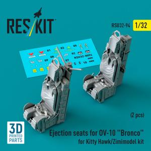 Ejection seats for OV-10 Bronco (2 pcs) [Kitty Hawk] (3D Printed) &middot; RSK RSU320094 &middot;  ResKit Models &middot; 1:32