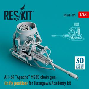 AH-64 Apache M230 chain gun (in fly position) [Hasegawa/Academy] (3D Printed) &middot; RSK RSU480323 &middot;  ResKit Models &middot; 1:48