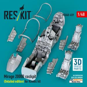 Mirage 2000B cockpit (Detailed edition) [Kinetic] (3D Printed) &middot; RSK RSU480459 &middot;  ResKit Models &middot; 1:48