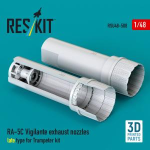 RA-5C Vigilante exhaust nozzles late type [Trumpeter] (3D Printed) &middot; RSK RSU480508 &middot;  ResKit Models &middot; 1:48