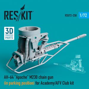 AH-64 Apache M230 chain gun (in parking position) [Academy] (3D Printed) &middot; RSK RSU720258 &middot;  ResKit Models &middot; 1:72