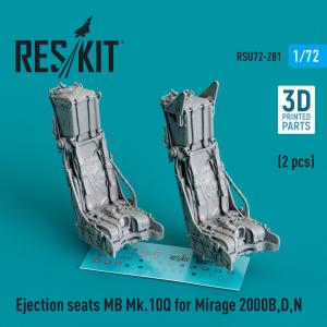 Ejection seats MB Mk.10Q for Mirage 2000B,D,N (2 pcs) (3D Printed) &middot; RSK RSU720281 &middot;  ResKit Models &middot; 1:72