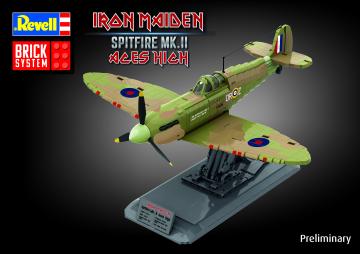 Iron Maiden Spitfire MK.II Aces High -  Brick System &middot; RE 00962 &middot;  Revell &middot; 1:18