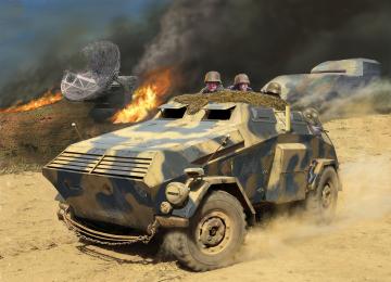 German Command Armoured Vehicle Sd.Kfz.247 Ausf.B · RE 03335 · Revell · 1:35 German Command Armoured Vehicle Sd.Kfz.247 Ausf.B · RE 03335 · Revell · 1:35