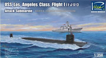 USS Los Angeles Class Flight I(688) Atta Attack Submarine · RII RN28005 ·  Riich Models · 1:350