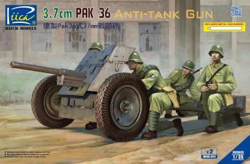 German 3.7cm Pak 36 Anti-Tank Gun (2 Baus�tze) w/Metal gun barrel &middot; RII RV35026 &middot;  Riich Models &middot; 1:35