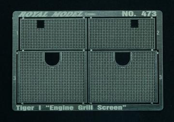 Engine Grill Screen Tiger I (for Dragon kit) · ROY 473 ·  Royal Model · 1:35