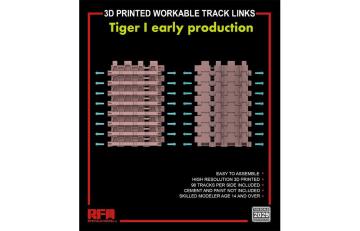 Workable track links - Tiger I early (3D printed) · RFM 2029 ·  Rye Field Model · 1:35