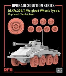 Sd.Kfz.234/4 - 3D Printed Wheels Type B (8 pcs) &middot; RFM 2077 &middot;  Rye Field Model &middot; 1:35