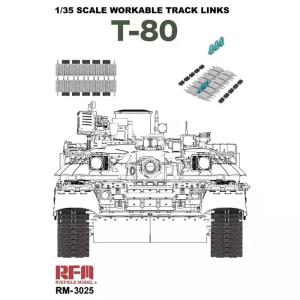 Workable Track Links for T-80 &middot; RFM 3025 &middot;  Rye Field Model &middot; 1:35