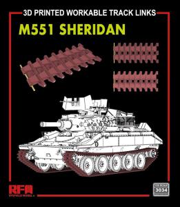 M551 Sheridan - Workable Track Links &middot; RFM 3034 &middot;  Rye Field Model &middot; 1:35