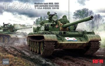 T-55A Medium Tank Mod. 1981 with Workable Tack Links &middot; RFM 5098 &middot;  Rye Field Model &middot; 1:35