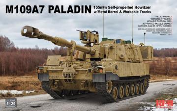 M109A7 PALADIN 155 mm Self-Propelled Howitzer w/ Workable Tracks &middot; RFM 5129 &middot;  Rye Field Model &middot; 1:35