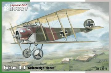 Fokker D.II Grnzweigs Planes · SH 32076 ·  Special Hobby · 1:32