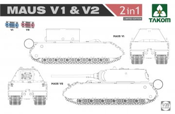 WWII� Maus V1 & V2 -� 2 in 1 (Limited Edition) &middot; TAK 2050X &middot;  Takom &middot; 1:35