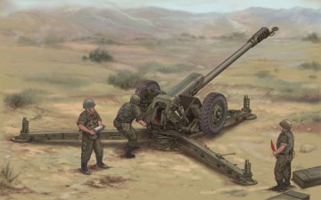 Soviet D30 122mm Howitzer-Late Version · TRU 02329 ·  Trumpeter · 1:35