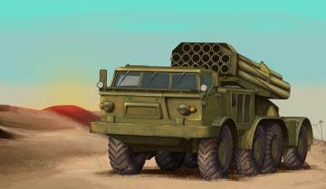 Russian 9P140 TEL of 9K57 Uragan Multiple Launch Rocket System · TRU 07180 ·  Trumpeter · 1:72