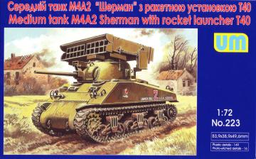 Tank M4A2 with T40 rocket launcher &middot; UM 223 &middot;  Unimodels &middot; 1:72