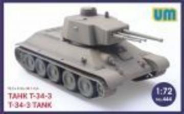 T-34-3 Tank · UM 444 ·  Unimodels · 1:72