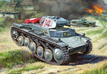WWII Wargame Add-On Dt. Panzer II &middot; ZV 6102 &middot;  Zvezda &middot; 1:100