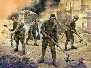 WWII Soviet Engineers · ZV 6108 ·  Zvezda · 1:72