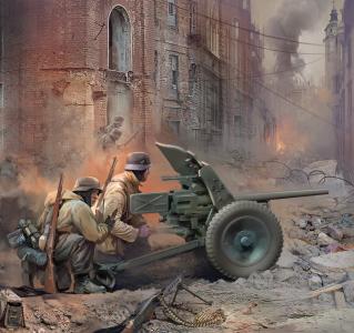WWII Wargame AddOn Dt. Pak-36 mit Truppen &middot; ZV 6114 &middot;  Zvezda &middot; 1:72