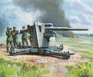 German 88 mm Flak 36/37 · ZV 6158 ·  Zvezda · 1:72