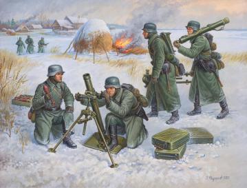 Deut. 80-mm Mrser m.Crew (Winter) · ZV 6209 ·  Zvezda · 1:72