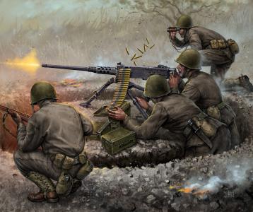 US Maschinengewehr Brown &middot; ZV 6286 &middot;  Zvezda &middot; 1:72