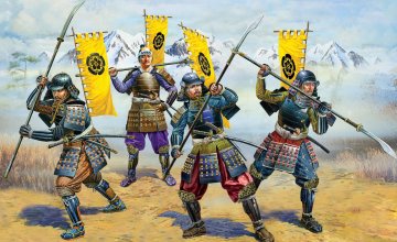 Japinsche Samurai-naginata Kampf-Truppe · ZV 6403 ·  Zvezda · 1:72