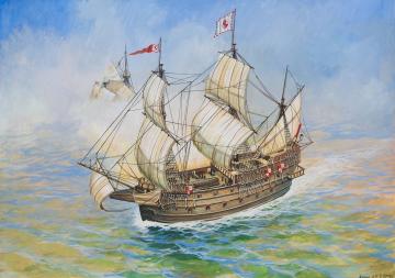 Spanish Ship San Martin &middot; ZV 6502 &middot;  Zvezda &middot; 1:350
