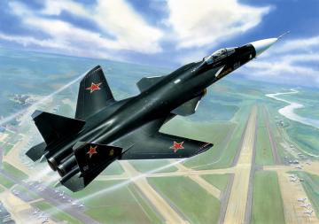 Kampfjet Sukhoi SU-47 Berkut · ZV 7215 ·  Zvezda · 1:72