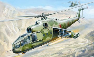 Mil Mi-24A Hind Flieg. Infanterie &middot; ZV 7273 &middot;  Zvezda &middot; 1:72