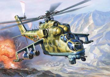 Helikopter Mi-24V Hind C · ZV 7293 ·  Zvezda · 1:72