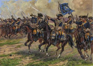 Schwedische Dragoner, Charles XII, 17/18 Jhr. · ZV 8057 ·  Zvezda · 1:72