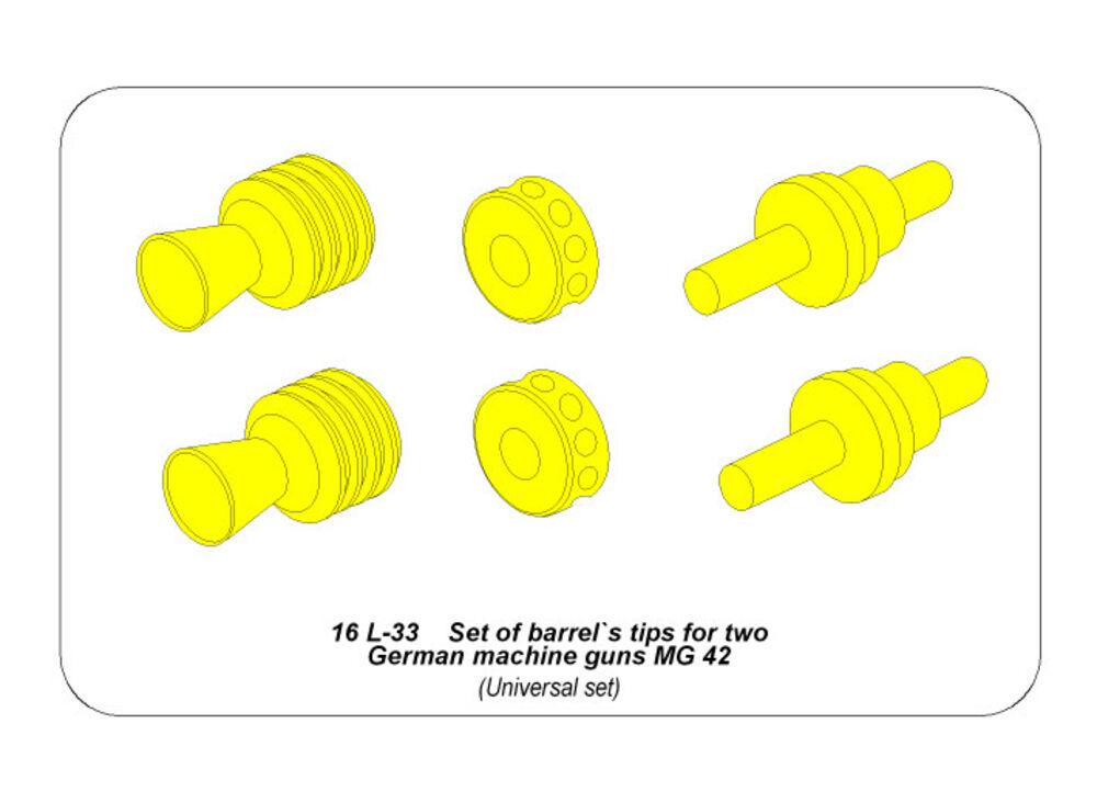 Set of barrel´s tips for two German machine guns MG 42