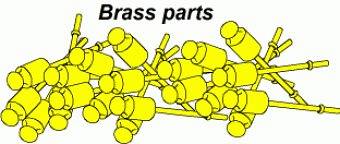 Set of 20 long insulators / Lange Strom Isolatoren