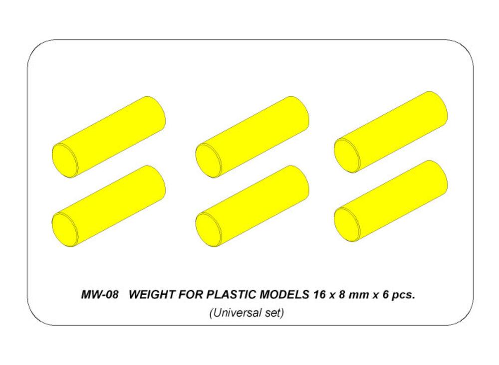 Weight for plastic models (16 x 8 mm) - 6 Stück