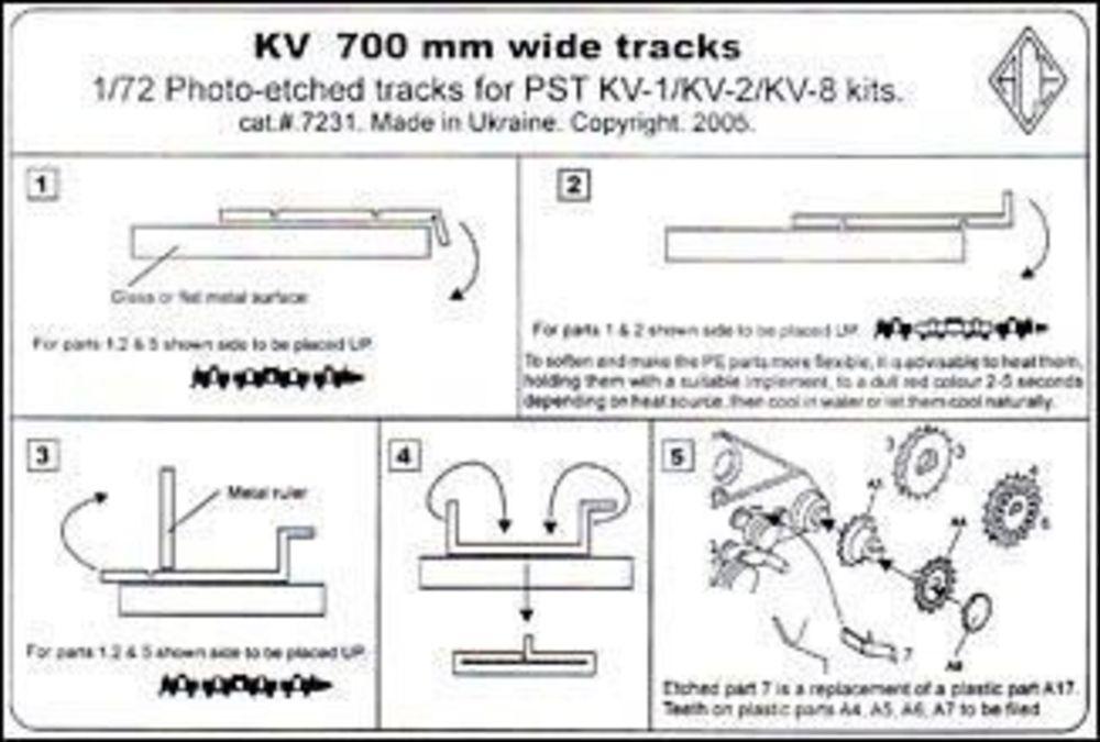 Wide günstig Kaufen-KV 700mm wide tracks. KV 700mm wide tracks <![CDATA[ACE / PE7231 / 1:72]]>. 