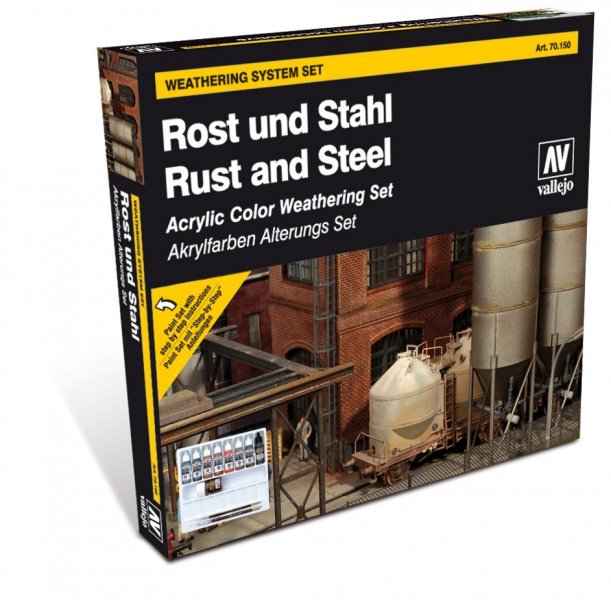 Farbset, Rost & Stahl, 8x17 ml
