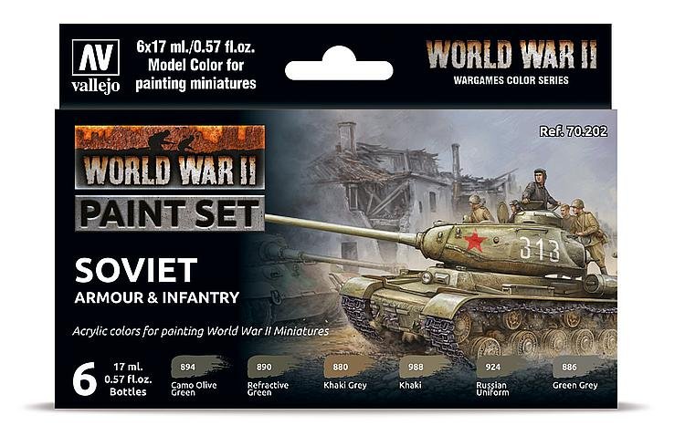 Sowjetische günstig Kaufen-Farb-Set, Sowjetische Panzerung und Infanterie, WWII (6x17ml). Farb-Set, Sowjetische Panzerung und Infanterie, WWII (6x17ml) <![CDATA[Acrylicos Vallejo / 770202]]>. 