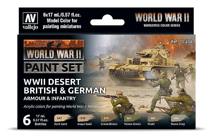 Farben Set günstig Kaufen-Farb-Set, Deutsche & Britische Infanterie, Wüstenfarben WWII (6x17ml). Farb-Set, Deutsche & Britische Infanterie, Wüstenfarben WWII (6x17ml) <![CDATA[Acrylicos Vallejo / 770208]]>. 