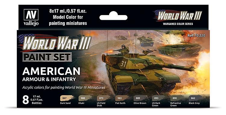 Amerikanische günstig Kaufen-Farb-Set, US-amerikanische Panzerung und Infanterie, WWIII (8x17ml). Farb-Set, US-amerikanische Panzerung und Infanterie, WWIII (8x17ml) <![CDATA[Acrylicos Vallejo / 770220]]>. 