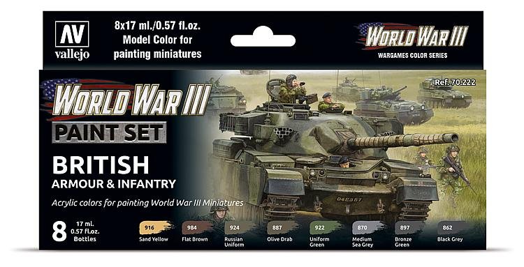 Britische Infanterie günstig Kaufen-Farb-Set, Britische Panzerung und Infanterie, WWIII (8x17ml). Farb-Set, Britische Panzerung und Infanterie, WWIII (8x17ml) <![CDATA[Acrylicos Vallejo / 770222]]>. 