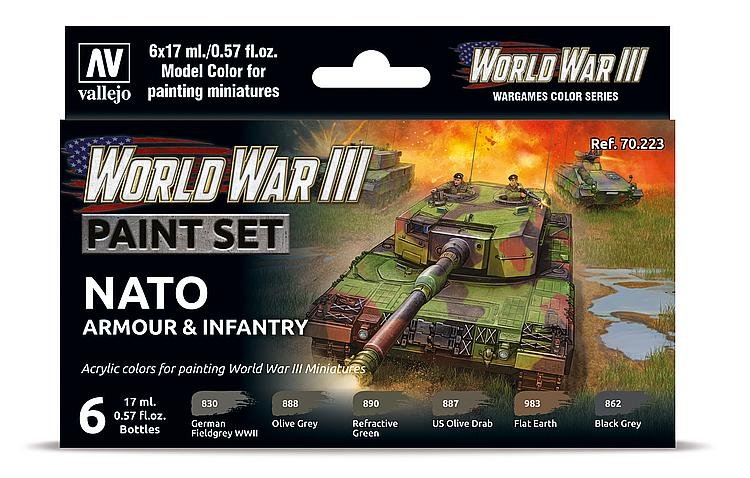 NATO günstig Kaufen-Farb-Set, NATO Panzerung & Infanterie, WWIII (6x17ml). Farb-Set, NATO Panzerung & Infanterie, WWIII (6x17ml) <![CDATA[Acrylicos Vallejo / 770223]]>. 