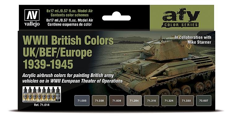 Vallejo Acrylicos günstig Kaufen-Britische Farben - Europa, WWII - Farbset - 8 x 17 ml. Britische Farben - Europa, WWII - Farbset - 8 x 17 ml <![CDATA[Acrylicos Vallejo / 71.614]]>. 
